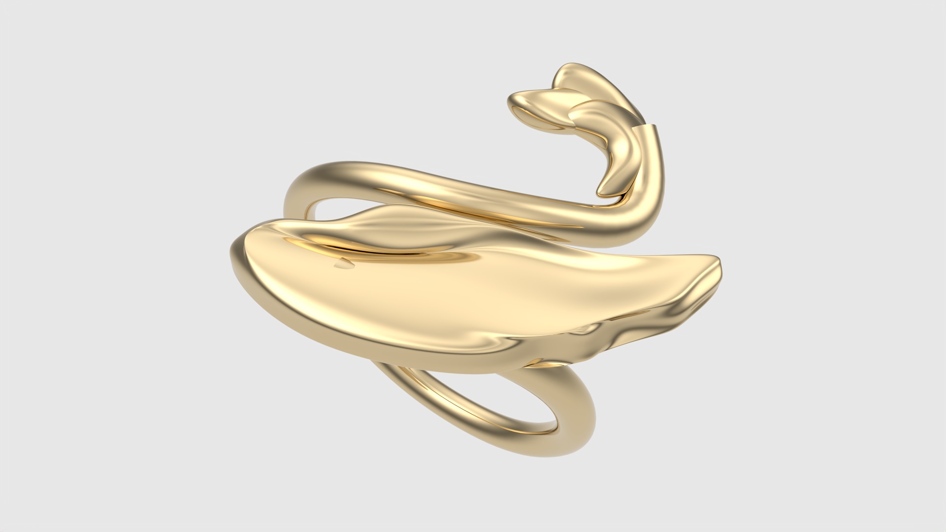 Swan-Shaped Elegant Ring JDBCo 3D print model_33