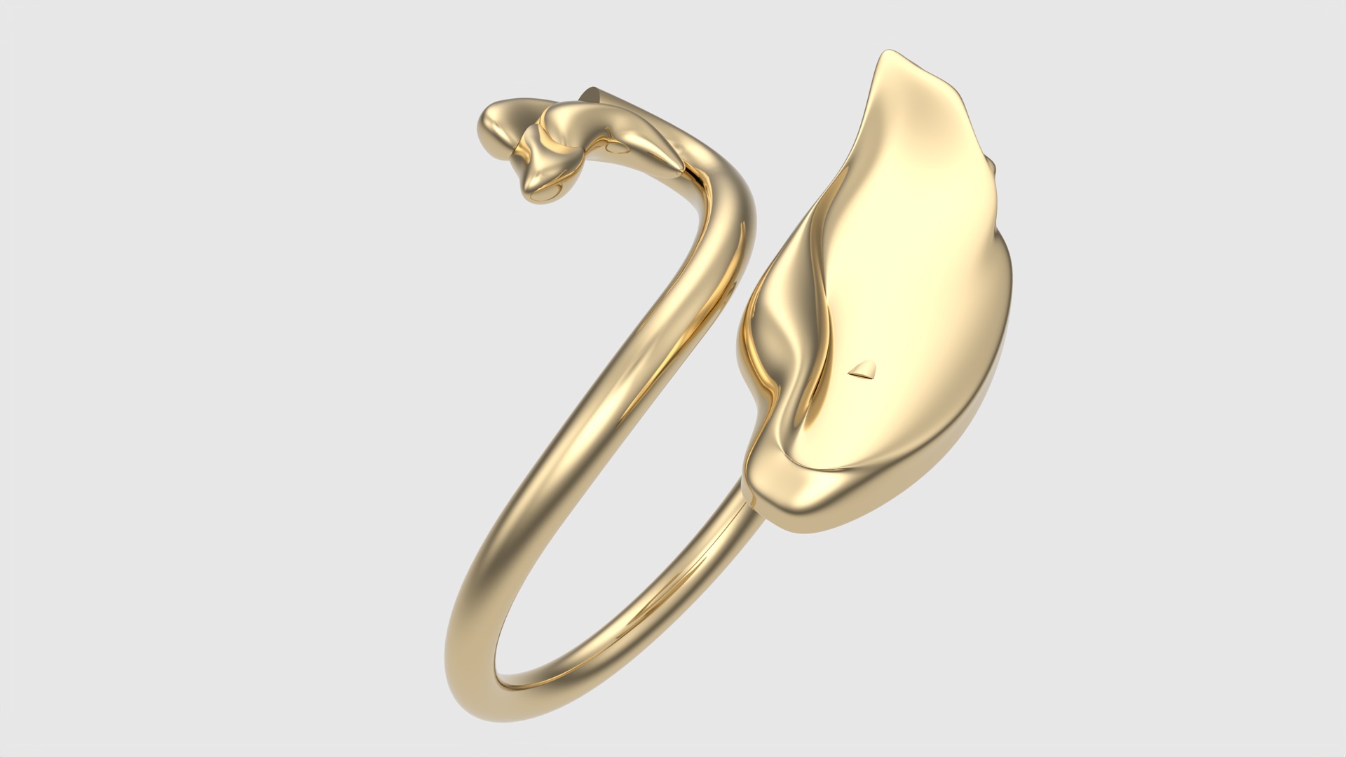 Swan-Shaped Elegant Ring JDBCo 3D print model_22