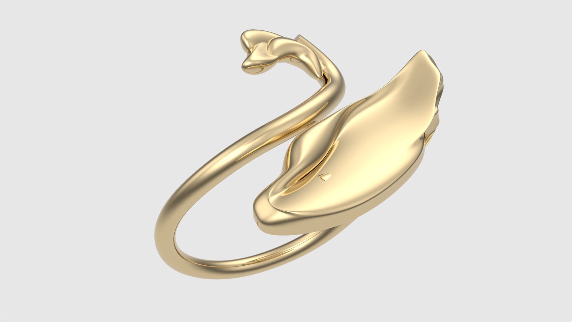 Swan-Shaped Elegant Ring JDBCo 3D print model_21