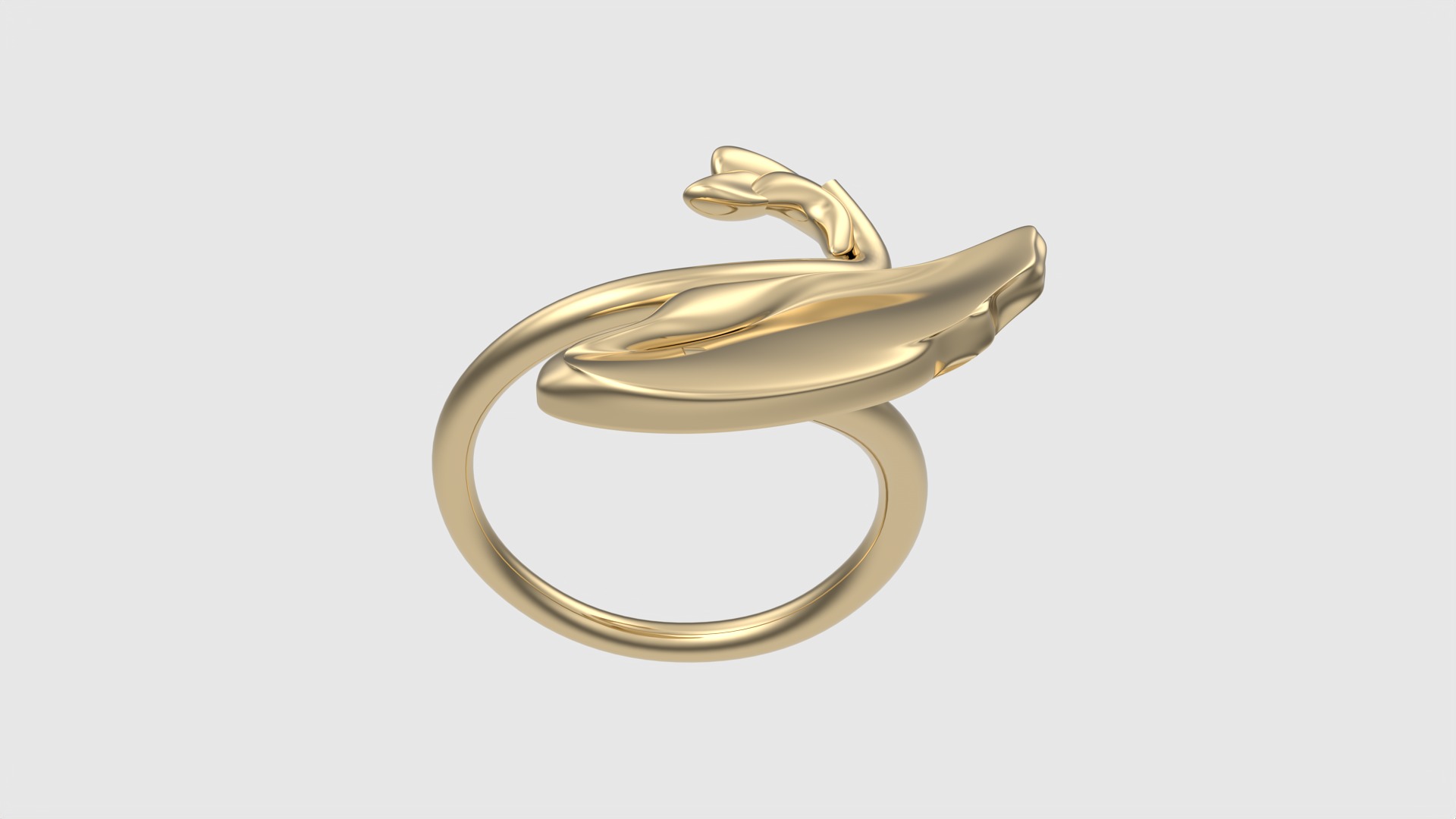 Swan-Shaped Elegant Ring JDBCo 3D print model_15
