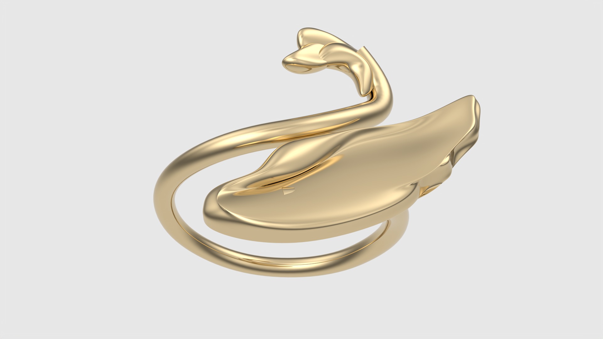 Swan-Shaped Elegant Ring JDBCo 3D print model_20