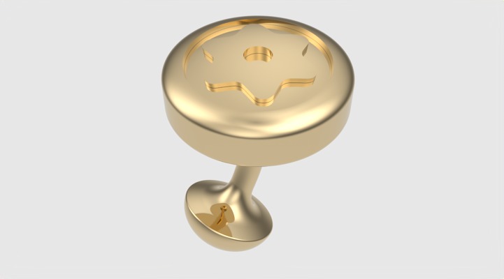 Starry Elegance Cuff-link JDBCo 3D print model_25