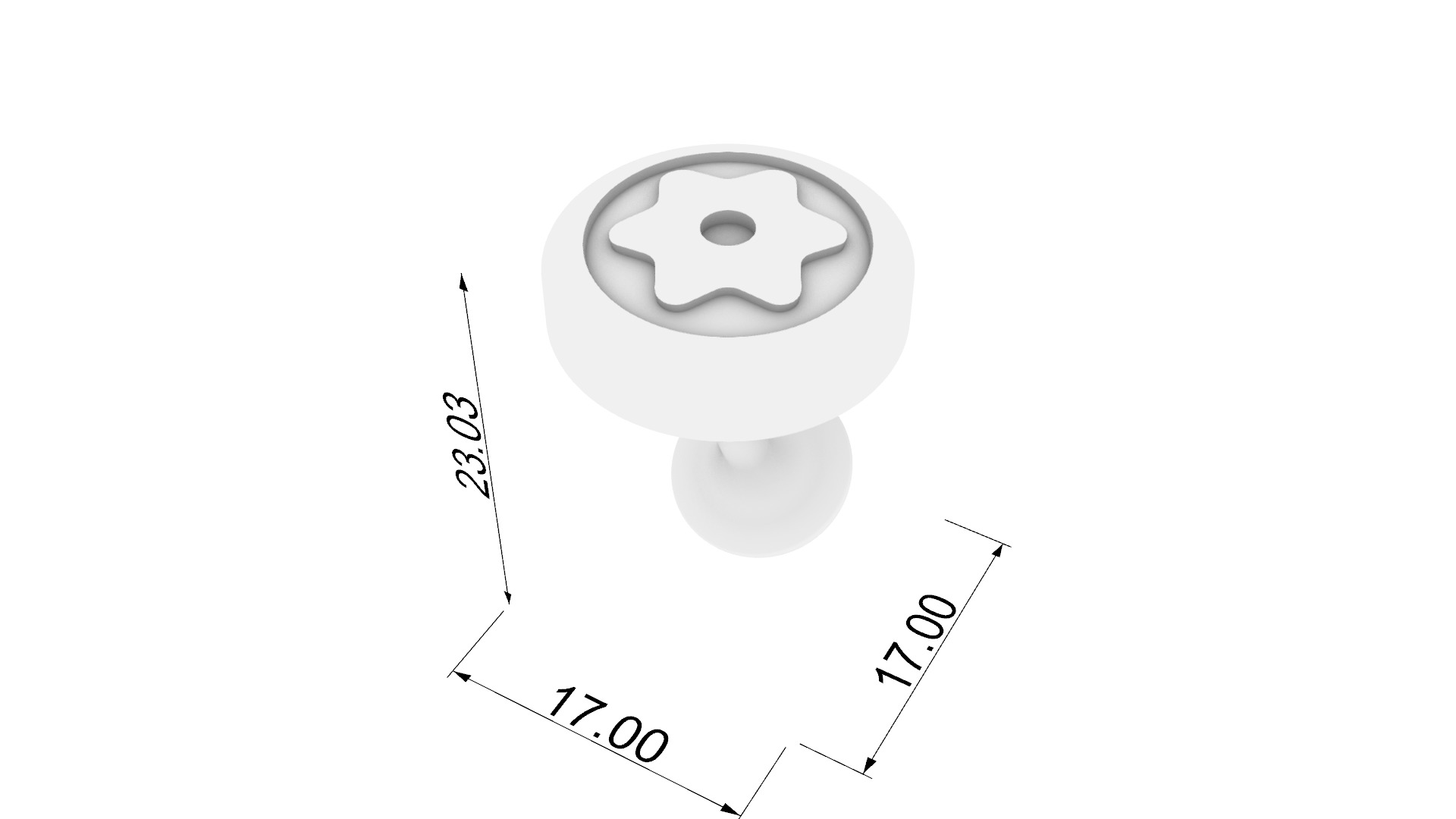 Starry Elegance Cuff-link JDBCo 3D print model_1