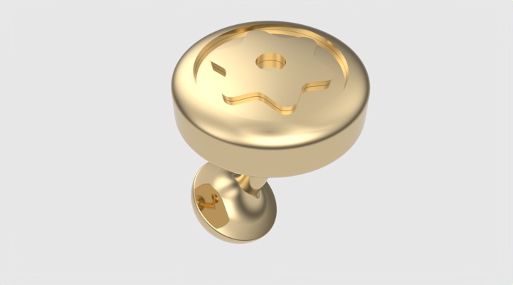 Starry Elegance Cuff-link JDBCo 3D print model_23