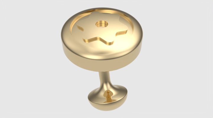 Starry Elegance Cuff-link JDBCo 3D print model_28