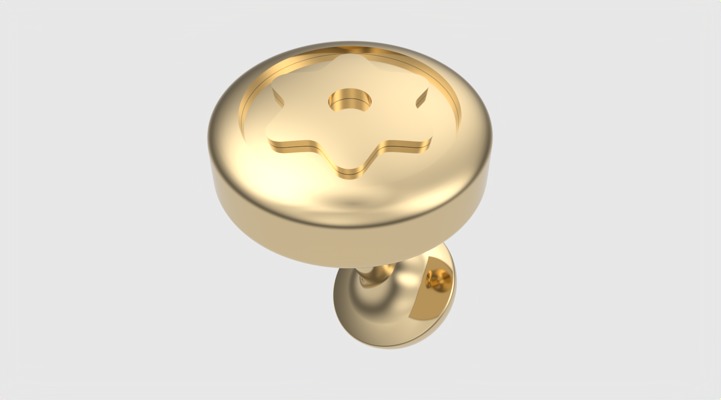 Starry Elegance Cuff-link JDBCo 3D print model_32