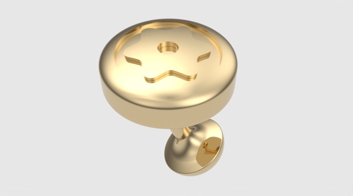 Starry Elegance Cuff-link JDBCo 3D print model_31