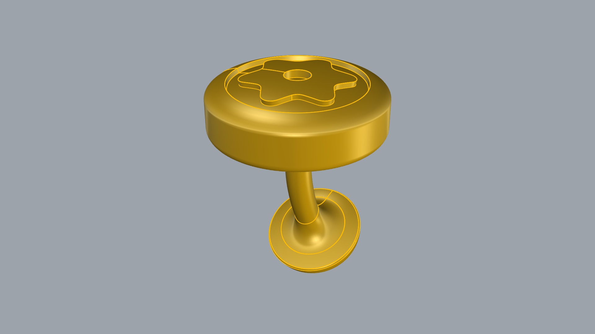 Starry Elegance Cuff-link JDBCo 3D print model_6