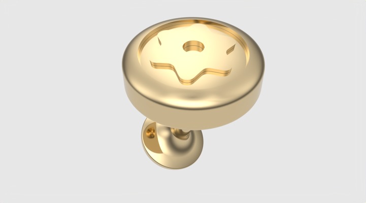 Starry Elegance Cuff-link JDBCo 3D print model_22