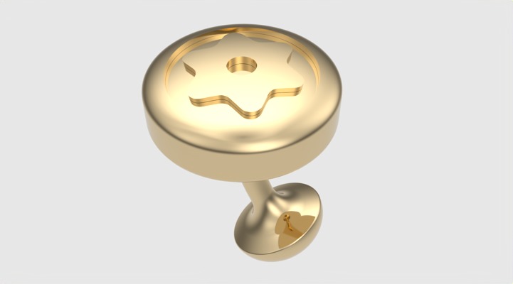 Starry Elegance Cuff-link JDBCo 3D print model_30