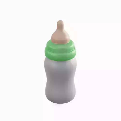 Cartoon Baby Milk Bottle 02 Low-poly 3D model