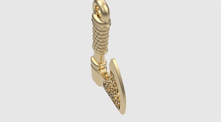Ancient Slavic Axe Pendant JDBCo Free 3D print model_31