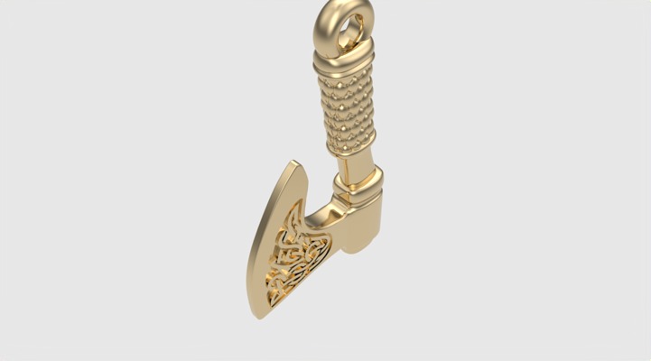 Ancient Slavic Axe Pendant JDBCo Free 3D print model_28