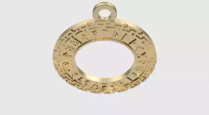 Viking Runes Circular Pendant JDBCo 3D print model