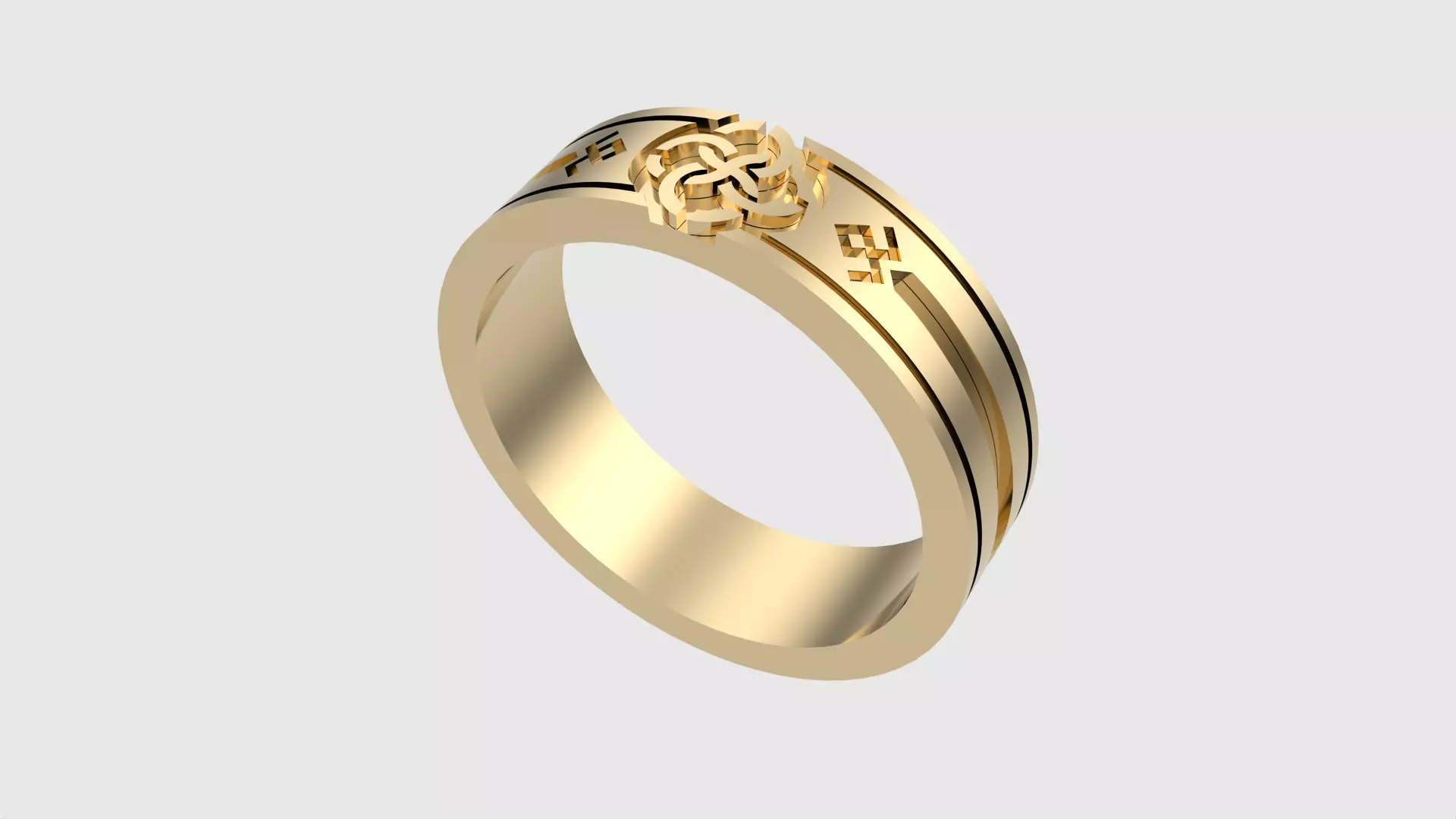 Thick Slavic Runes Wedding Band JDBCo 3D print model