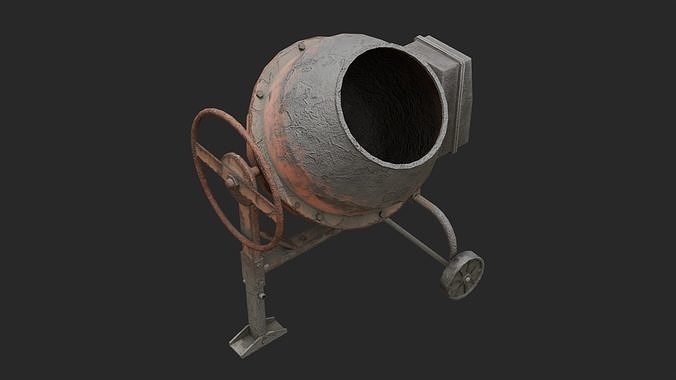 Concrete Mixer Low-poly 3D model