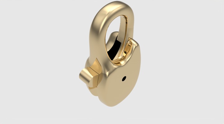 Simple Carabin Jewelry Lock JDBCo 3D print model_29
