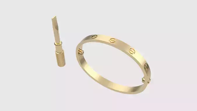 Screw-Closure Bracelet with Unique Design JDBCo 3D print model