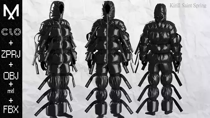 New Outfit Male Marvelous designer Clo3d OBJ mtl FBX ZPRJ