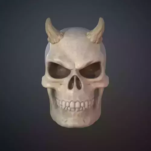 Devil Skull for rendering and 3D printing