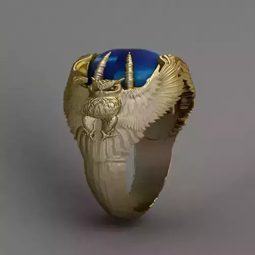 Owl Ring 3D print model
