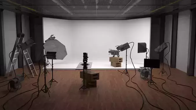 professional studio and light setup