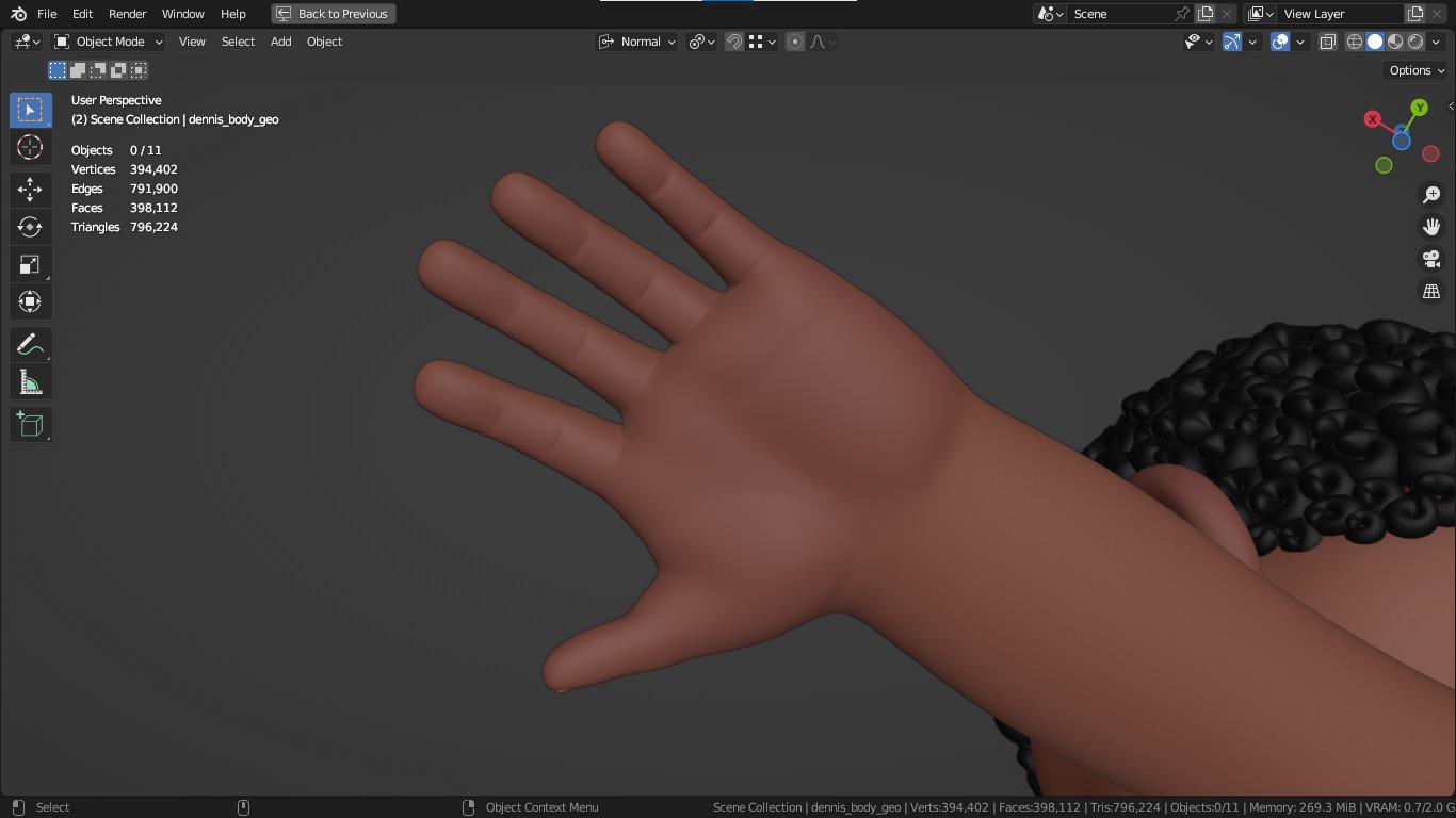 Dennis cartoon male boy character 3D model_44