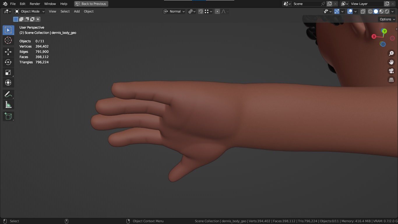 Dennis cartoon male boy character 3D model_46