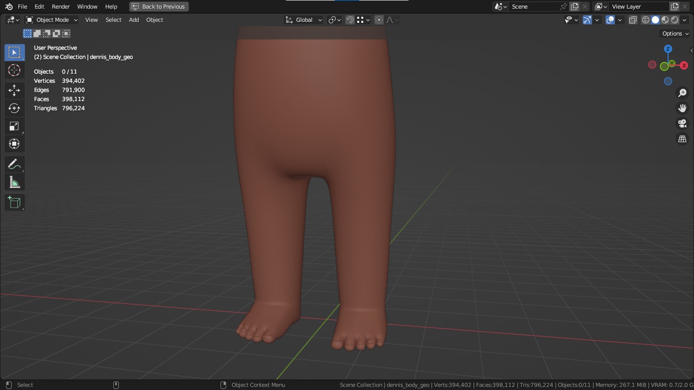 Dennis cartoon male boy character 3D model_34