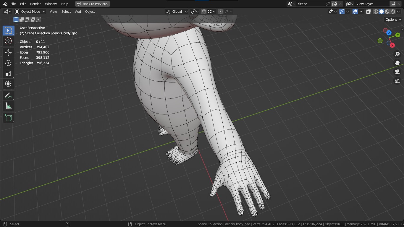 Dennis cartoon male boy character 3D model_31