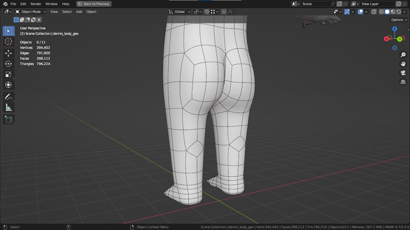 Dennis cartoon male boy character 3D model_37