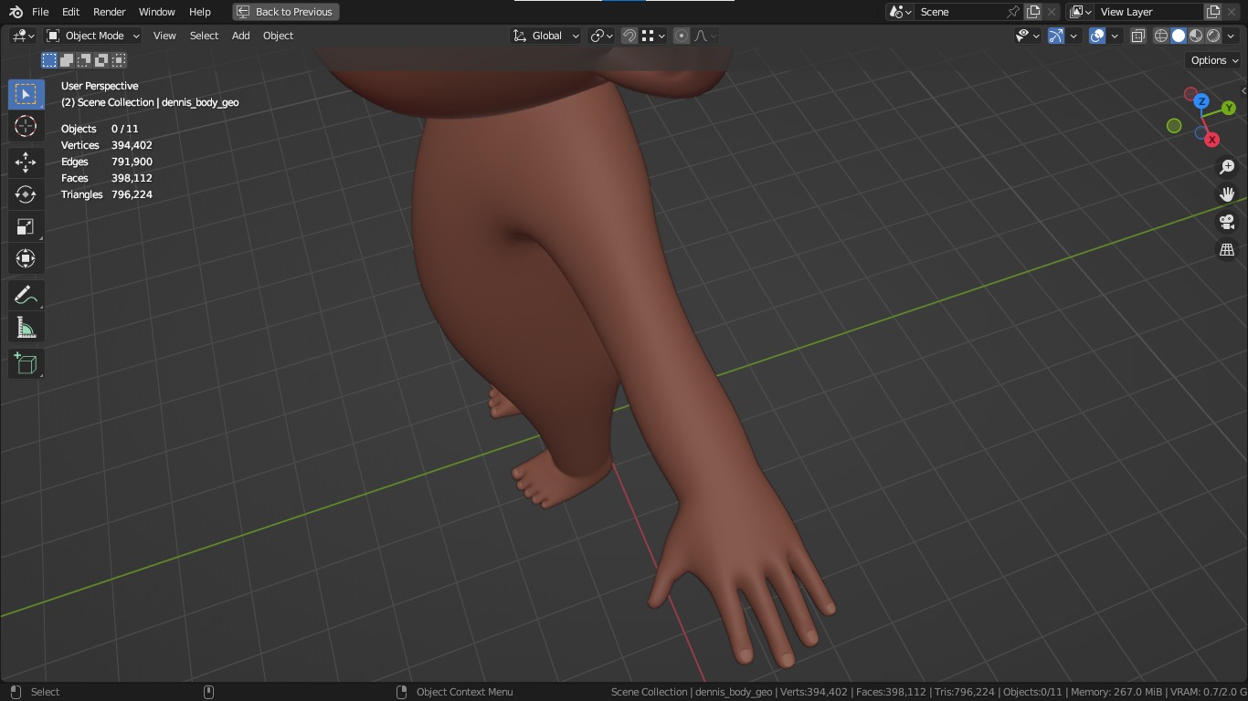 Dennis cartoon male boy character 3D model_30