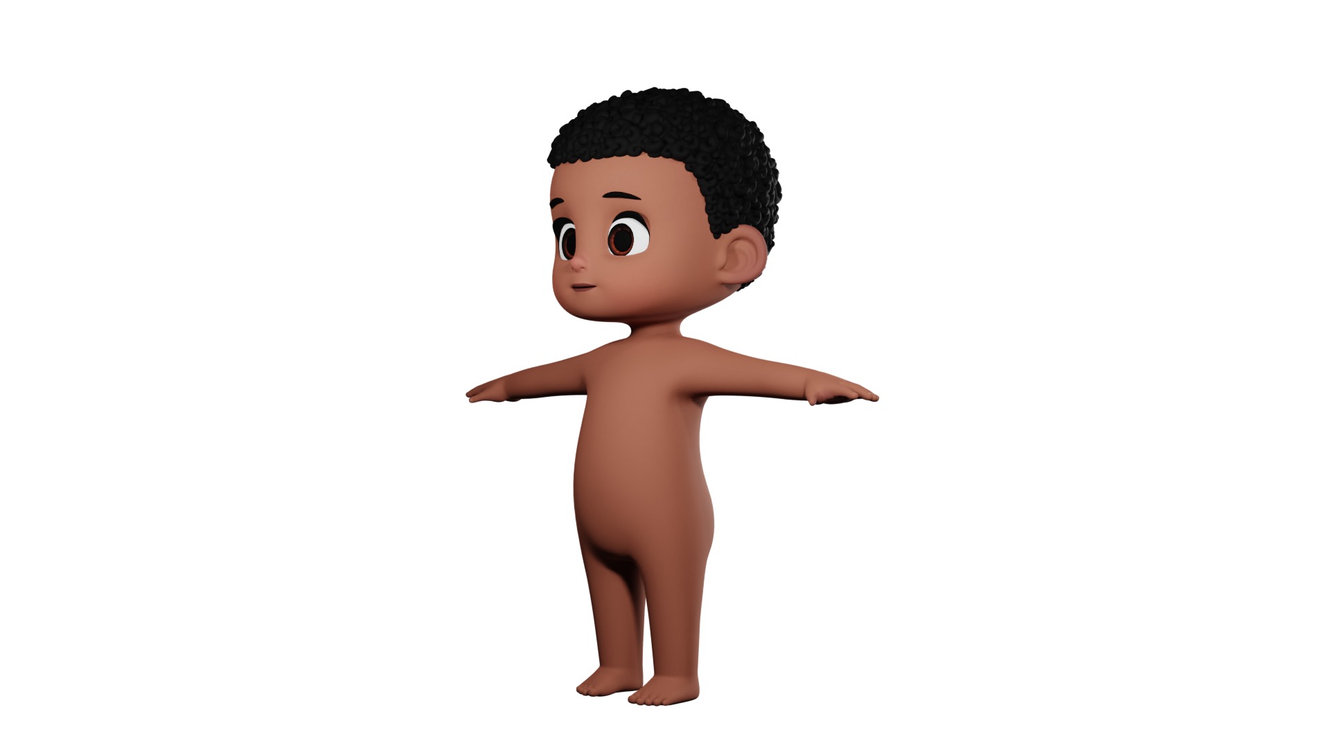Dennis cartoon male boy character 3D model_52