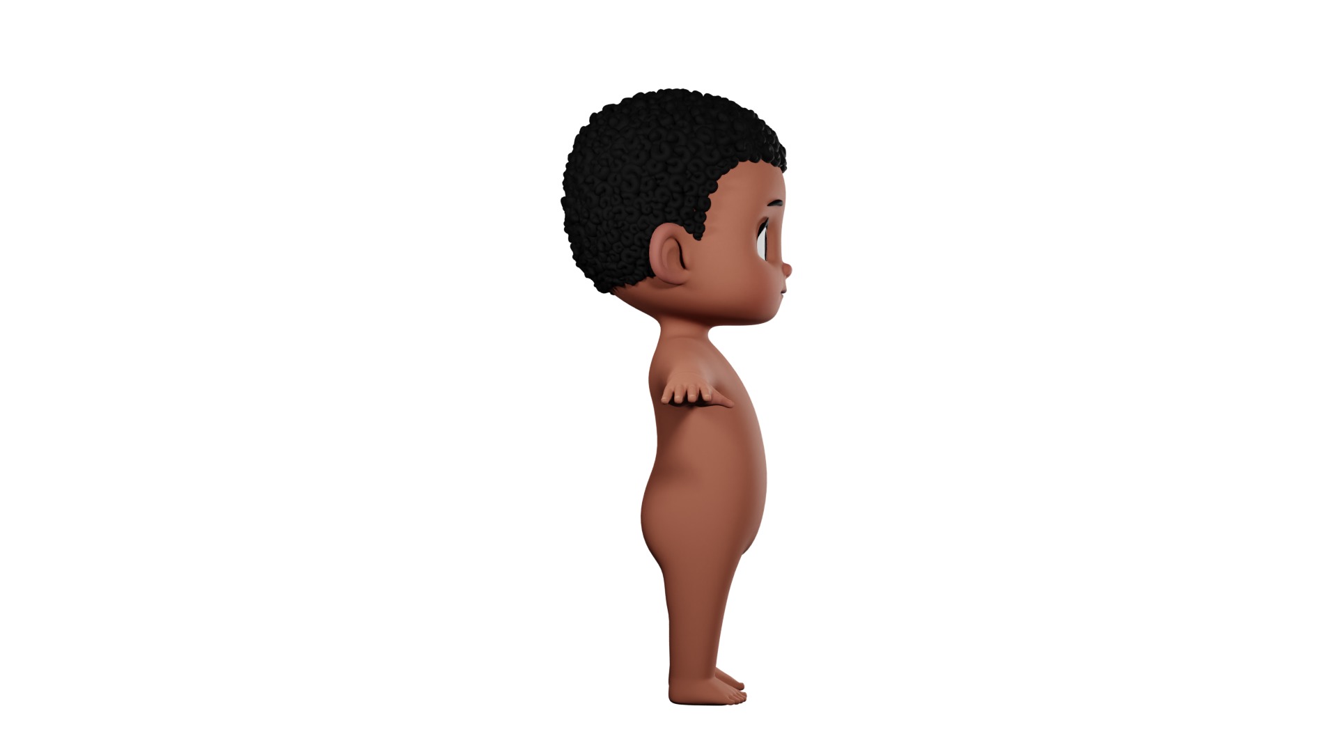 Dennis cartoon male boy character 3D model_57