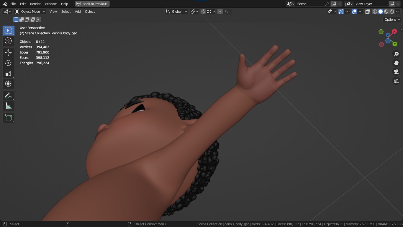 Dennis cartoon male boy character 3D model_32