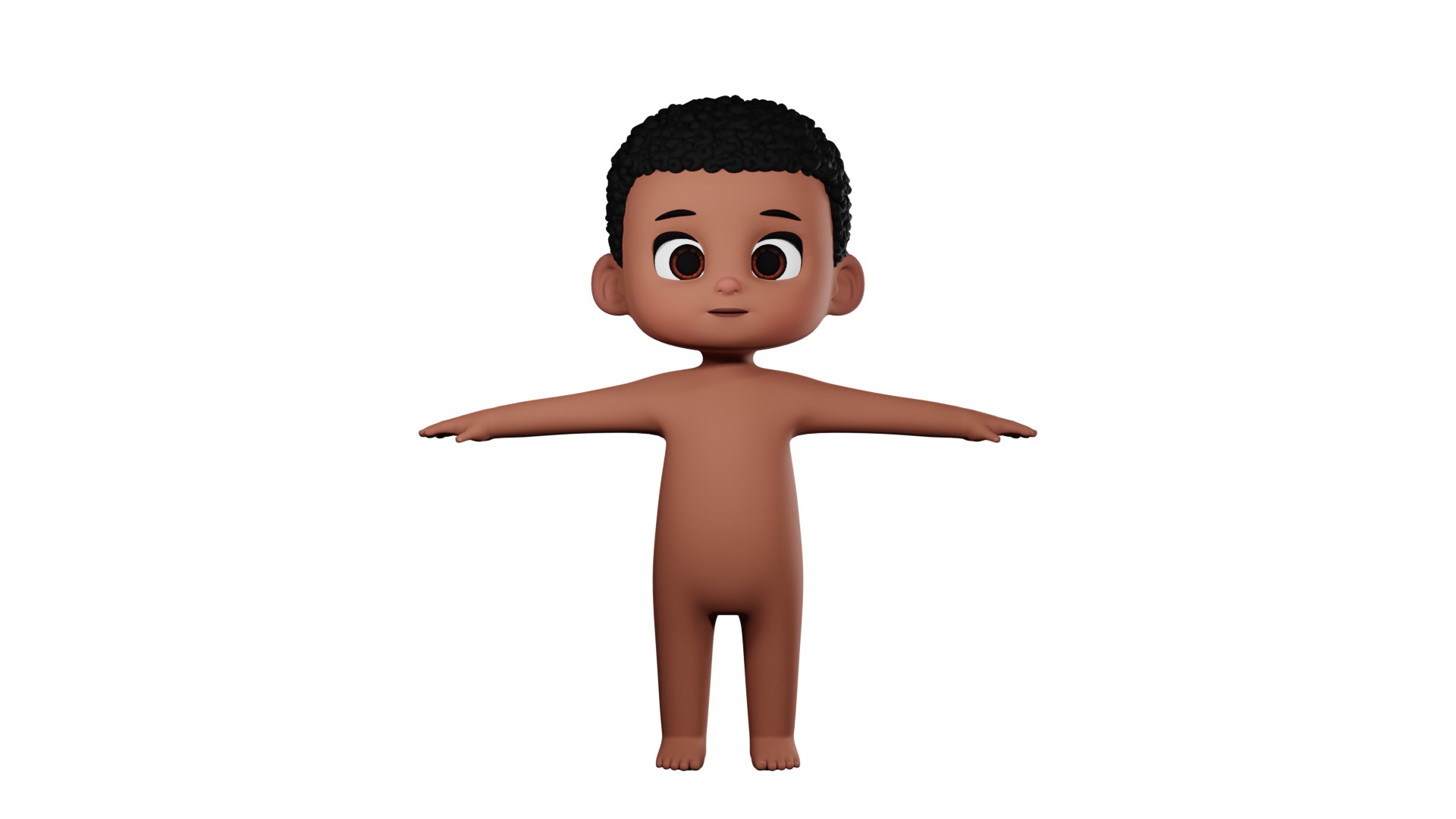 Dennis cartoon male boy character 3D model_51