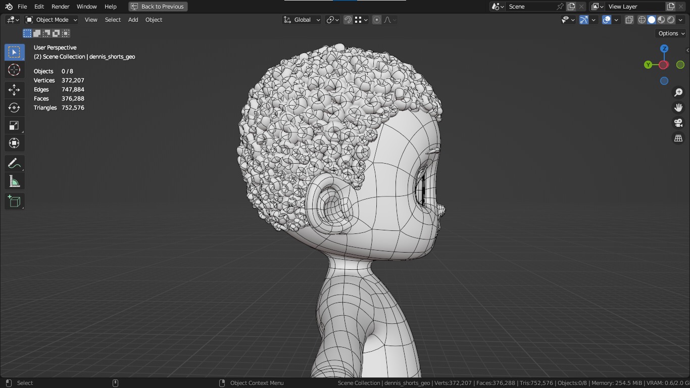 Dennis cartoon male boy character 3D model_17