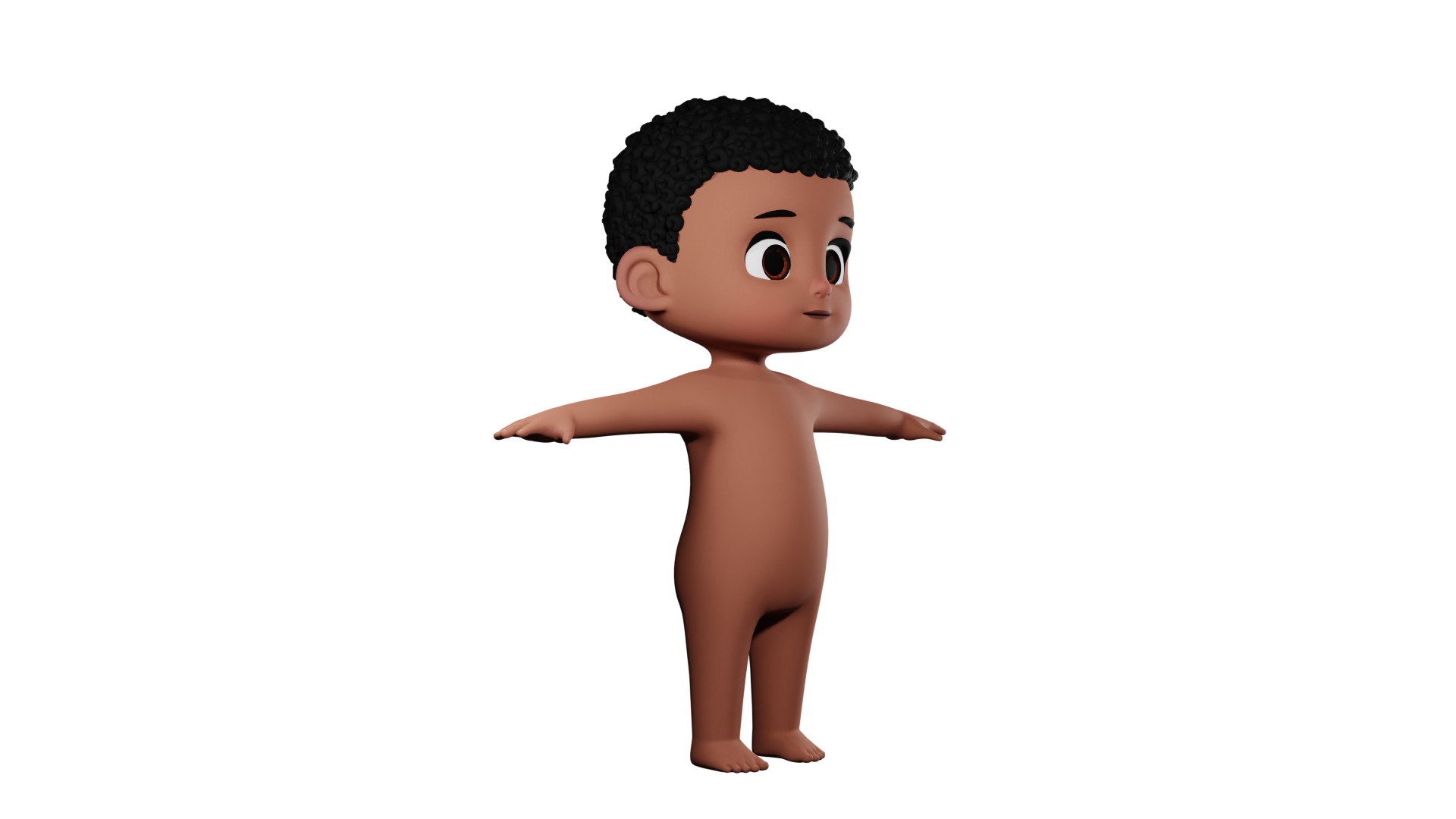 Dennis cartoon male boy character 3D model_58