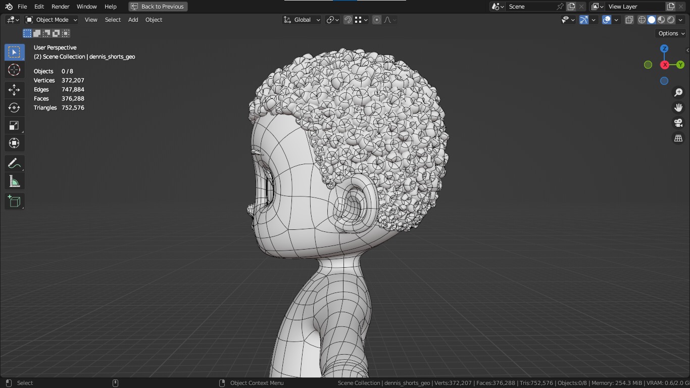 Dennis cartoon male boy character 3D model_13