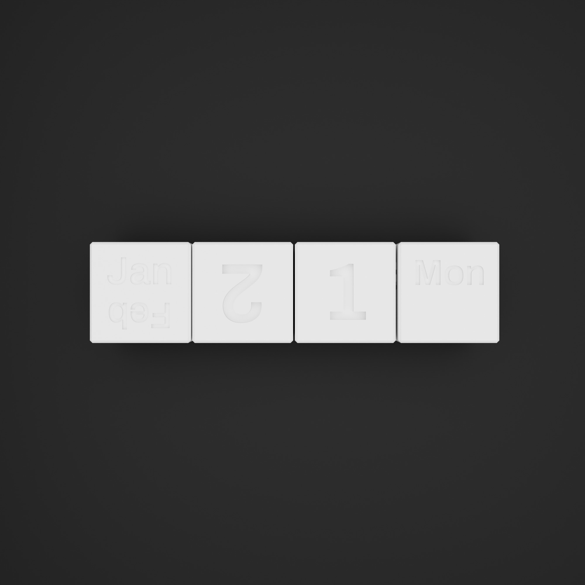 3D Printable Block Calendar 3D print model_4