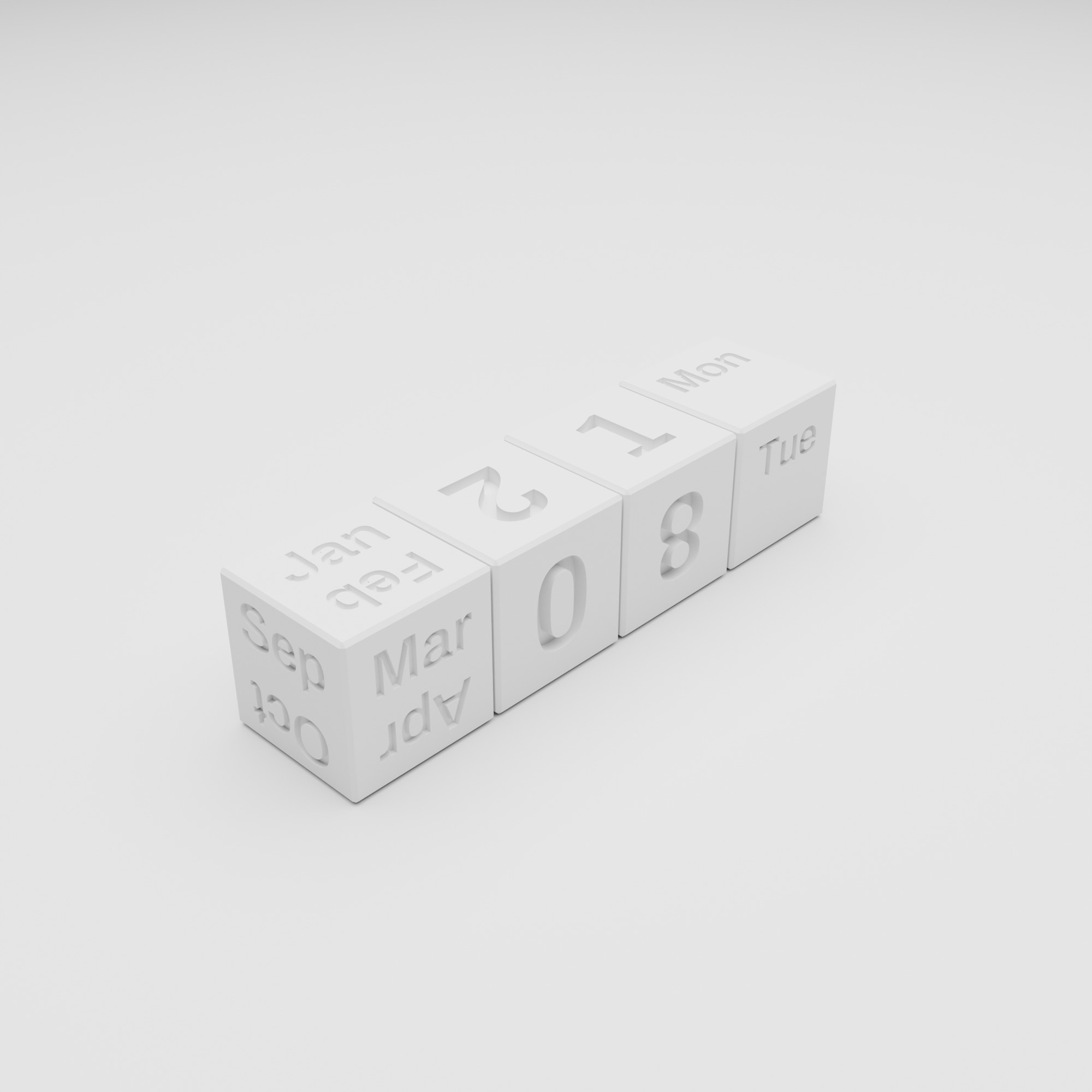 3D Printable Block Calendar 3D print model_3