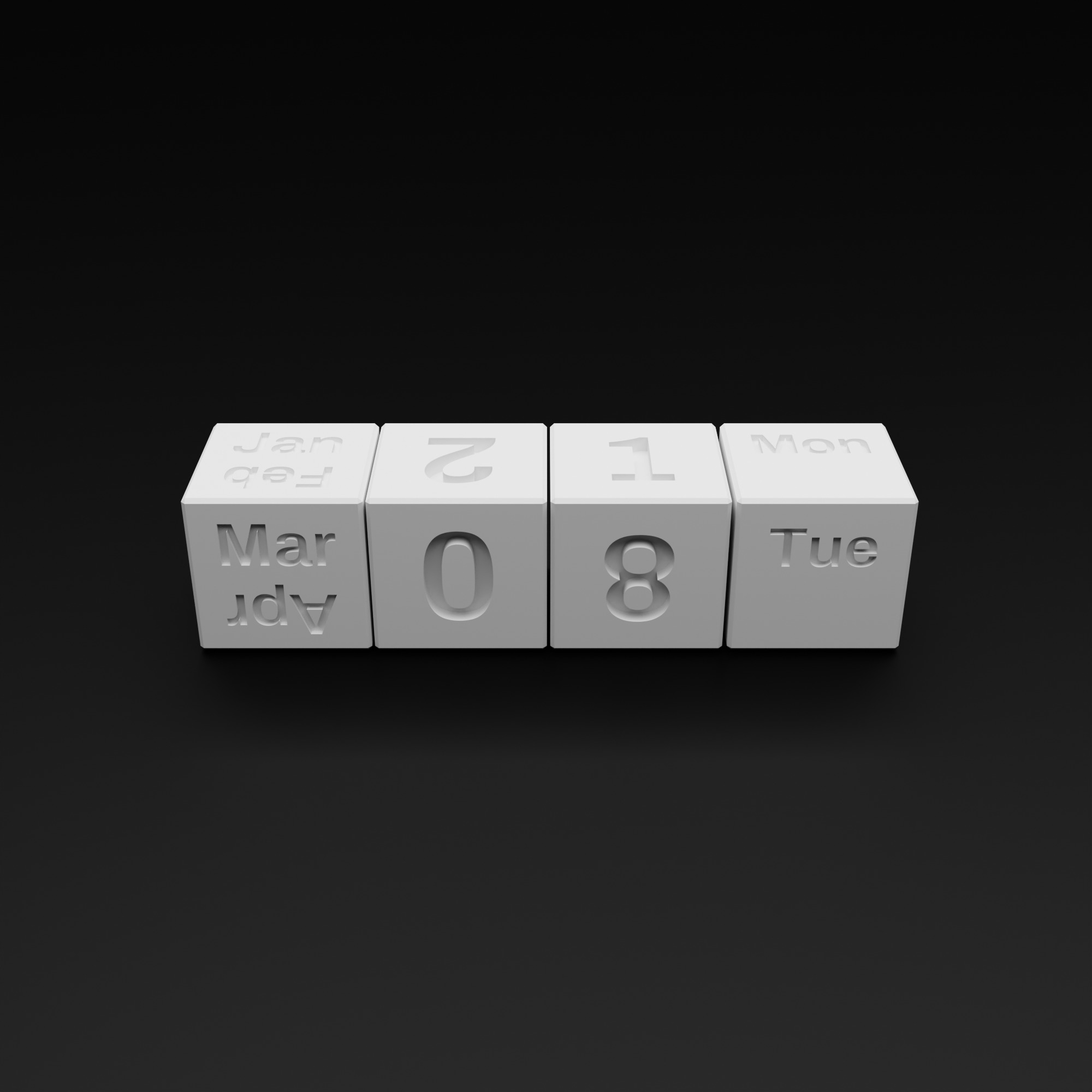 3D Printable Block Calendar 3D print model_5
