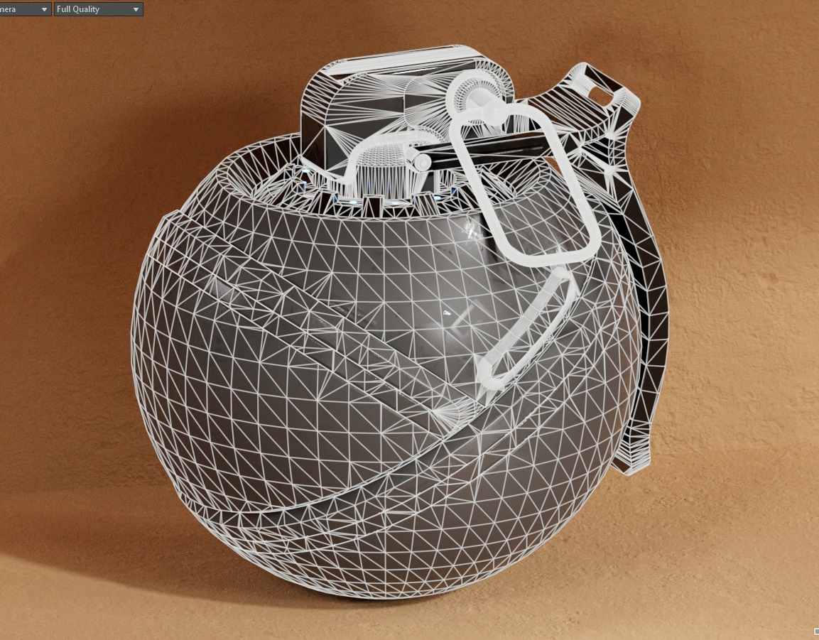 Sci-fi Grenade Flyx PBR Low-poly 3D model_10
