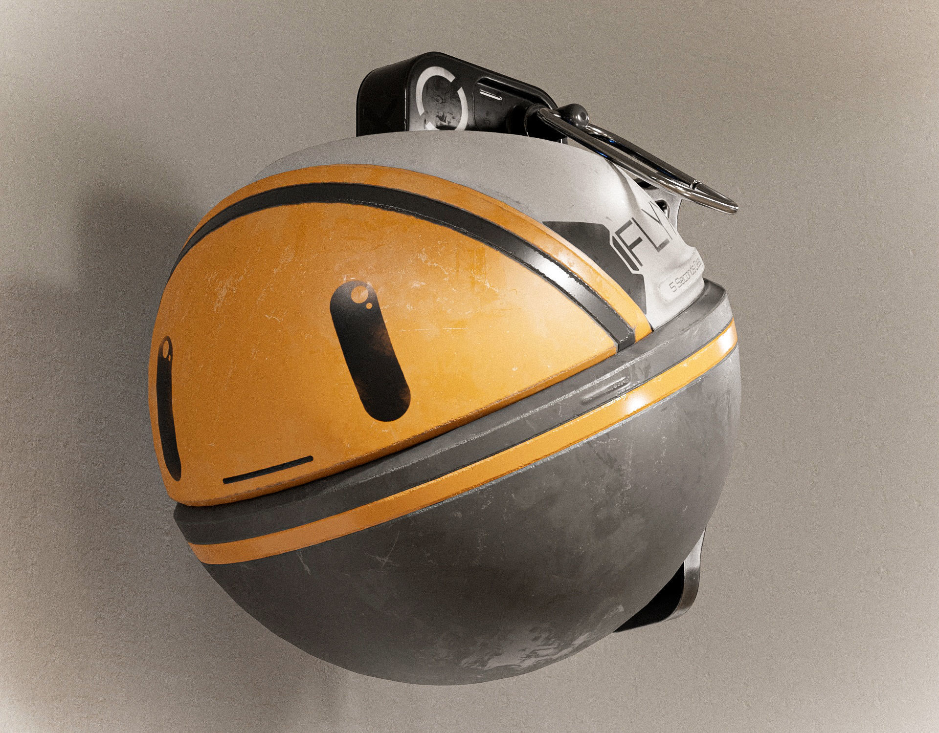 Sci-fi Grenade Flyx PBR Low-poly 3D model_4