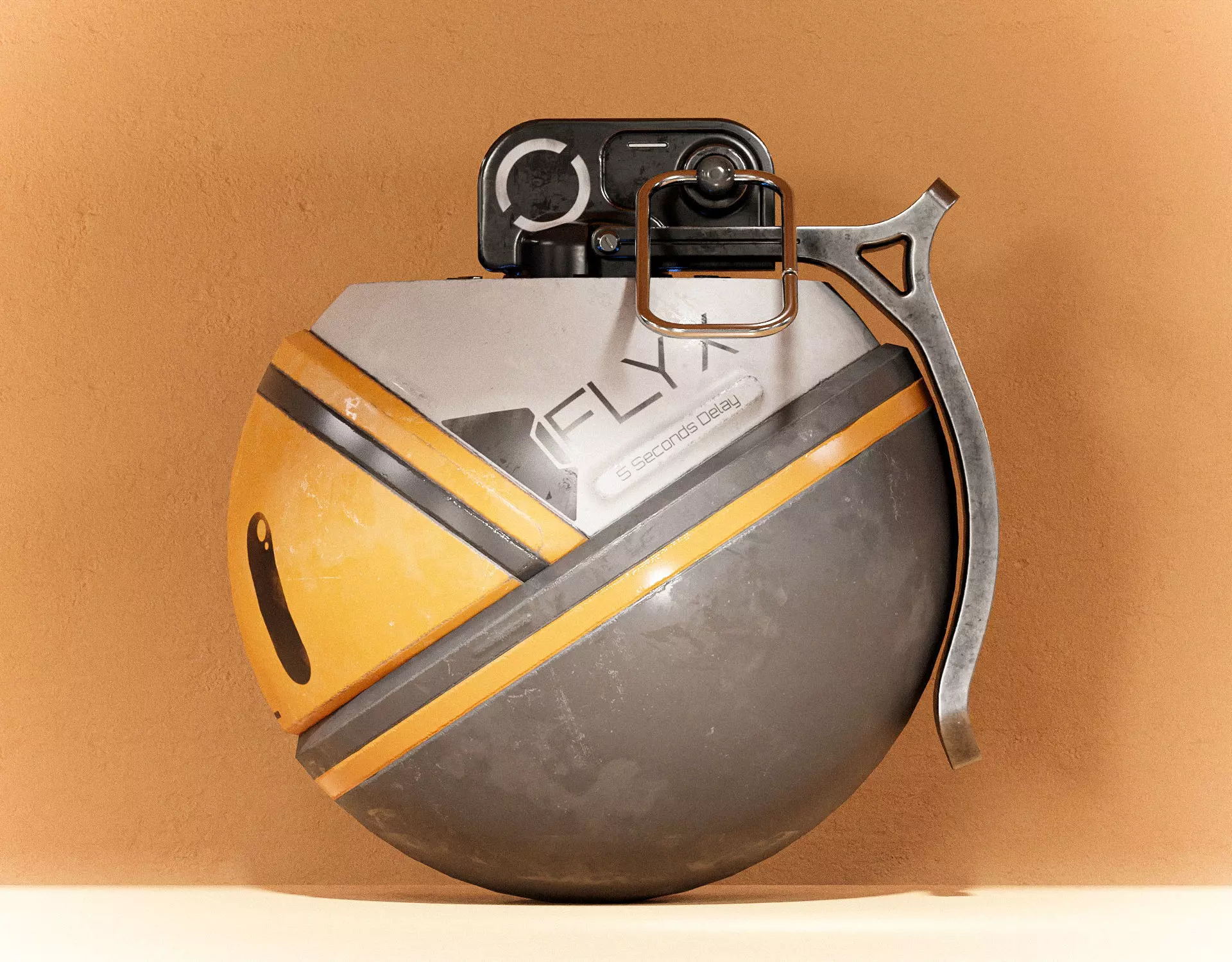 Sci-fi Grenade Flyx PBR Low-poly 3D model_0