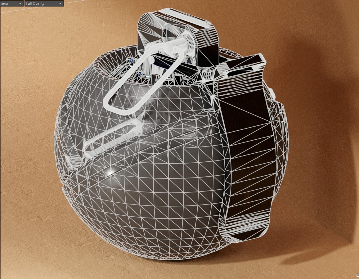 Sci-fi Grenade Flyx PBR Low-poly 3D model_11