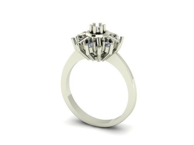 New Born Baby ring for daimonds 3D print model_7