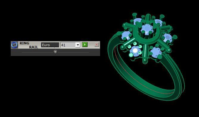 New Born Baby ring for daimonds 3D print model_15