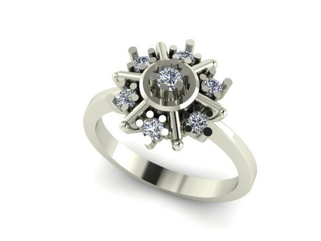 New Born Baby ring for daimonds 3D print model_1