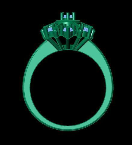 New Born Baby ring for daimonds 3D print model_11